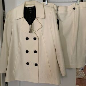 Talbots 2-pc Winter White Suit NWT, Size 14